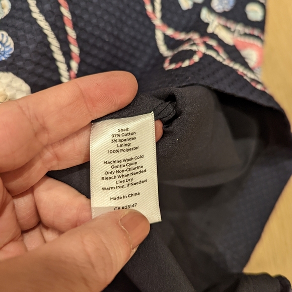 Navy and Pink Nautical Women's Skirt - Picture 6 of 7